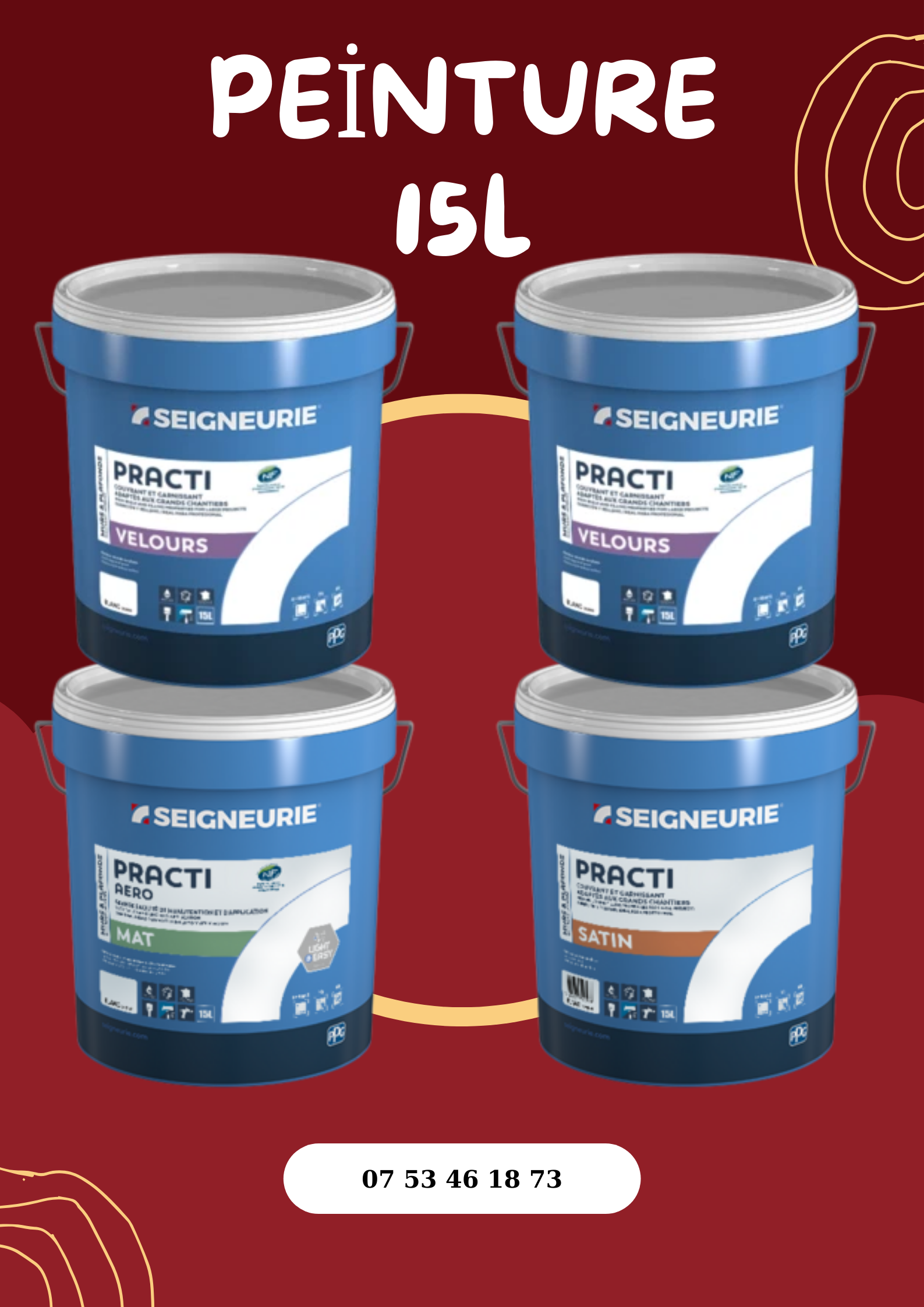 PEİNTURE SEİGNEURİE 15L MAT VELOURS SATİN