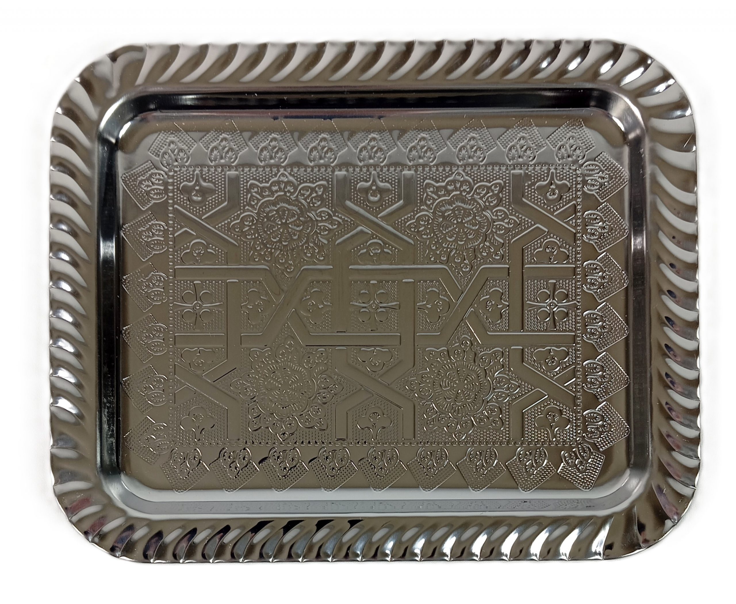 Lot de 12 Plateaux Rectangle Métal ( 0.83 cts / pcs )